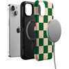image:imageCasely iPhone 13 Case  Monets View  The Met Museum  Bold Protective Design  Compatible with MagSafeFit Check  Green Checkerboard