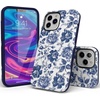 image:imageCasely iPhone 13 Pro Max Case  All the Fun Things  Fun on Weekdays  Bold Protective Design  Compatible with MagSafeRose to Fame  Blue  White Rose Floral