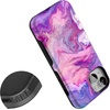 image:imageCasely iPhone 14 Case  Monets Bridge  The Met Museum  Bold Protective Design  Compatible with MagSafeTie Dying Over You  Purple Marble