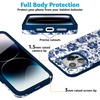 image:imageCasely iPhone 15 Pro Case  Monets Bridge  The Met Museum  Bold Protective Design  Compatible with MagSafeRose to Fame  Blue  White Floral