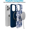 image:imageCasely iPhone 15 Pro Case  Monets Bridge  The Met Museum  Bold Protective Design  Compatible with MagSafeRose to Fame  Blue  White Floral