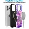 image:imageCasely iPhone 15 Pro Case  Monets Bridge  The Met Museum  Bold Protective Design  Compatible with MagSafeTie Dying Over You  Purple Marble