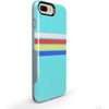 image:imageCasely iPhone 678 Plus Case  On Cloud Nine  Glitch Smiley Face  Bold Protective DesignTeal Rainbow Stripes Color Block