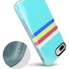image:imageCasely iPhone 678 Plus Case  On Cloud Nine  Glitch Smiley Face  Bold Protective DesignTeal Rainbow Stripes Color Block