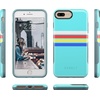 image:imageCasely iPhone 678 Plus Case  On Cloud Nine  Glitch Smiley Face  Bold Protective DesignTeal Rainbow Stripes Color Block