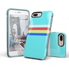 image:imageCasely iPhone 678 Plus Case  On Cloud Nine  Glitch Smiley Face  Bold Protective DesignTeal Rainbow Stripes Color Block