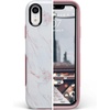 image:imageCasely iPhone XR Case  Peace Out  Groovy Peace Sign  Bold Protective Design44 Beautiful White and Pink Marble
