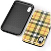 image:imageCasely iPhone XR Case  Peace Out  Groovy Peace Sign  Bold Protective Design53 As if Yellow Plaid