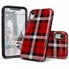 image:imageCasely iPhone XR Case  Peace Out  Groovy Peace Sign  Bold Protective DesignAs if  Red Plaid
