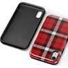 image:imageCasely iPhone XR Case  Peace Out  Groovy Peace Sign  Bold Protective DesignAs if  Red Plaid