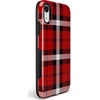 image:imageCasely iPhone XR Case  Peace Out  Groovy Peace Sign  Bold Protective DesignAs if  Red Plaid