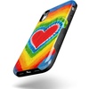 image:imageCasely iPhone XR Case  Peace Out  Groovy Peace Sign  Bold Protective DesignI Heart Tie Dye  Rainbow Heart