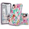 image:imageCasely iPhone XR Case  Peace Out  Groovy Peace Sign  Bold Protective DesignOut And About  Light Pink Floral