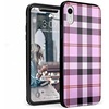 image:imageCasely iPhone XR Case  Subtle Blush  White and Pink Marble  Classic Ultra Slim DesignAs if  Light Purple Plaid