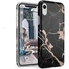 image:imageCasely iPhone XR Case  Subtle Blush  White and Pink Marble  Classic Ultra Slim DesignCracked Rose Gold Black Marble
