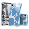 image:imageCasely iPhone XR Case  Subtle Blush  White and Pink Marble  Classic Ultra Slim DesignCurrent MOOd  Light Blue Cow Print