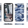 image:imageCasely iPhone XR Case  Subtle Blush  White and Pink Marble  Classic Ultra Slim DesignIn Formation  Metallic Blue Camo