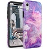 image:imageCasely iPhone XR Case  Subtle Blush  White and Pink Marble  Classic Ultra Slim DesignTie Dying Over You  Purple Marble