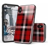 image:imageCasely iPhone XXS Case  Other Side  Holographic Metallic Stained Glass Marble  Classic Ultra Slim DesignAs if Red Plaid