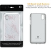 image:imageCasely iPhone XXS Case  Other Side  Holographic Metallic Stained Glass Marble  Classic Ultra Slim DesignBeautiful White and Pink Marble