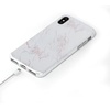 image:imageCasely iPhone XXS Case  Other Side  Holographic Metallic Stained Glass Marble  Classic Ultra Slim DesignBeautiful White and Pink Marble