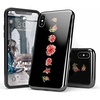 image:imageCasely iPhone XXS Case  Other Side  Holographic Metallic Stained Glass Marble  Classic Ultra Slim DesignBlooming Red Rose Floral