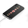 image:imageCasely iPhone XXS Case  Other Side  Holographic Metallic Stained Glass Marble  Classic Ultra Slim DesignBlooming Red Rose Floral