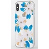 image:imageCasely iPhone XXS Case  Other Side  Holographic Metallic Stained Glass Marble  Classic Ultra Slim DesignBlue and Gold Clear Floral
