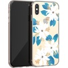 image:imageCasely iPhone XXS Case  Other Side  Holographic Metallic Stained Glass Marble  Classic Ultra Slim DesignBlue and Gold Clear Floral