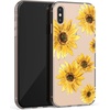 image:imageCasely iPhone XXS Case  Other Side  Holographic Metallic Stained Glass Marble  Classic Ultra Slim DesignBright Yellow Sunflowers Floral