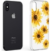 image:imageCasely iPhone XXS Case  Other Side  Holographic Metallic Stained Glass Marble  Classic Ultra Slim DesignBright Yellow Sunflowers Floral