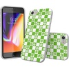 image:imageCasely iPhone XXS Case  Other Side  Holographic Metallic Stained Glass Marble  Classic Ultra Slim DesignCheck Mate  Daisy Checkerboard Floral