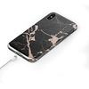 image:imageCasely iPhone XXS Case  Other Side  Holographic Metallic Stained Glass Marble  Classic Ultra Slim DesignCracked Rose Gold Black Marble