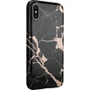 image:imageCasely iPhone XXS Case  Other Side  Holographic Metallic Stained Glass Marble  Classic Ultra Slim DesignCracked Rose Gold Black Marble