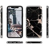image:imageCasely iPhone XXS Case  Other Side  Holographic Metallic Stained Glass Marble  Classic Ultra Slim DesignCracked Rose Gold Black Marble