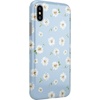 image:imageCasely iPhone XXS Case  Other Side  Holographic Metallic Stained Glass Marble  Classic Ultra Slim DesignDaisy Daydream  Baby Blue Floral