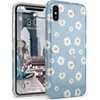 image:imageCasely iPhone XXS Case  Other Side  Holographic Metallic Stained Glass Marble  Classic Ultra Slim DesignDaisy Daydream  Baby Blue Floral