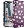 image:imageCasely iPhone XXS Case  Other Side  Holographic Metallic Stained Glass Marble  Classic Ultra Slim DesignDaisy Daydream Plum Purple Floral