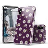 image:imageCasely iPhone XXS Case  Other Side  Holographic Metallic Stained Glass Marble  Classic Ultra Slim DesignDaisy Daydream Plum Purple Floral
