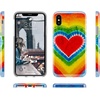 image:imageCasely iPhone XXS Case  Other Side  Holographic Metallic Stained Glass Marble  Classic Ultra Slim DesignI Heart Tie Dye