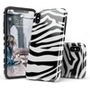 image:imageCasely iPhone XXS Case  Other Side  Holographic Metallic Stained Glass Marble  Classic Ultra Slim DesignInto the Wild  Zebra