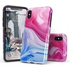 image:imageCasely iPhone XXS Case  Other Side  Holographic Metallic Stained Glass Marble  Classic Ultra Slim DesignLand  Sea Marble Swirl