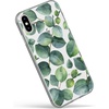 image:imageCasely iPhone XXS Case  Other Side  Holographic Metallic Stained Glass Marble  Classic Ultra Slim DesignLeaf Me Alone  Green Floral