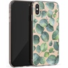 image:imageCasely iPhone XXS Case  Other Side  Holographic Metallic Stained Glass Marble  Classic Ultra Slim DesignLeaf Me Alone  Green Floral