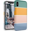 image:imageCasely iPhone XXS Case  Other Side  Holographic Metallic Stained Glass Marble  Classic Ultra Slim DesignPaint The Town  Colorblock Stripes