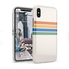 image:imageCasely iPhone XXS Case  Other Side  Holographic Metallic Stained Glass Marble  Classic Ultra Slim DesignRainbow Stripes Color Block