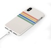 image:imageCasely iPhone XXS Case  Other Side  Holographic Metallic Stained Glass Marble  Classic Ultra Slim DesignRainbow Stripes Color Block