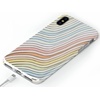 image:imageCasely iPhone XXS Case  Other Side  Holographic Metallic Stained Glass Marble  Classic Ultra Slim DesignRide The Wave  Pastel Rainbow Lined