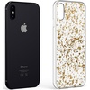 image:imageCasely iPhone XXS Case  Other Side  Holographic Metallic Stained Glass Marble  Classic Ultra Slim DesignRose and Gold Flaked Clear