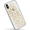 image:imageCasely iPhone XXS Case  Other Side  Holographic Metallic Stained Glass Marble  Classic Ultra Slim DesignShiny Gold Pineapple Clear